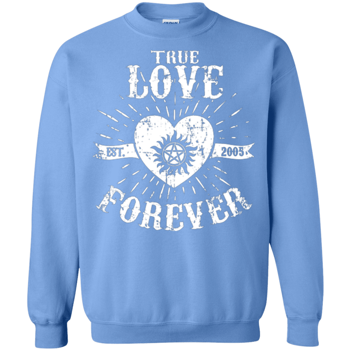 Sweatshirts Carolina Blue / Small True Love Forever Supernatural Crewneck Sweatshirt