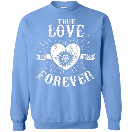 Sweatshirts Carolina Blue / Small True Love Forever Supernatural Crewneck Sweatshirt