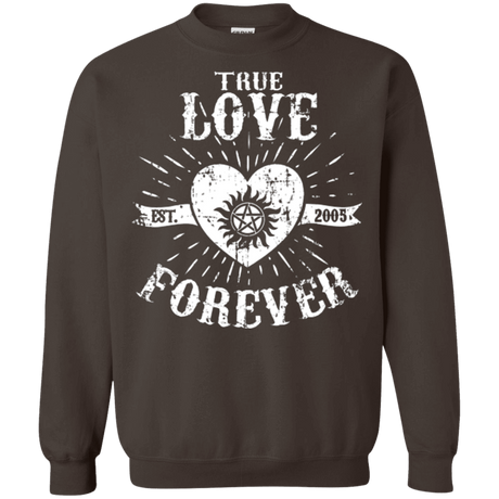 Sweatshirts Dark Chocolate / Small True Love Forever Supernatural Crewneck Sweatshirt