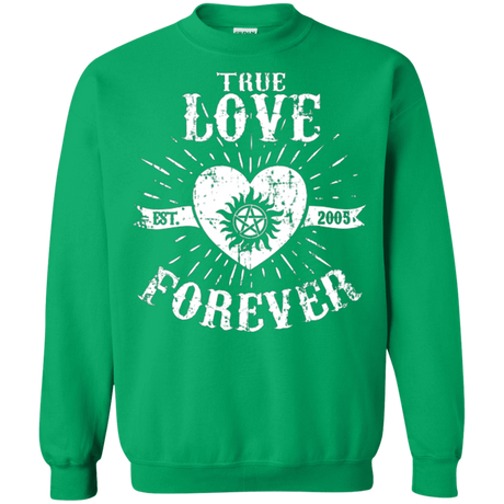 Sweatshirts Irish Green / Small True Love Forever Supernatural Crewneck Sweatshirt