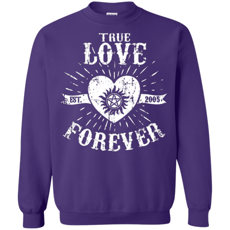 Sweatshirts Purple / Small True Love Forever Supernatural Crewneck Sweatshirt
