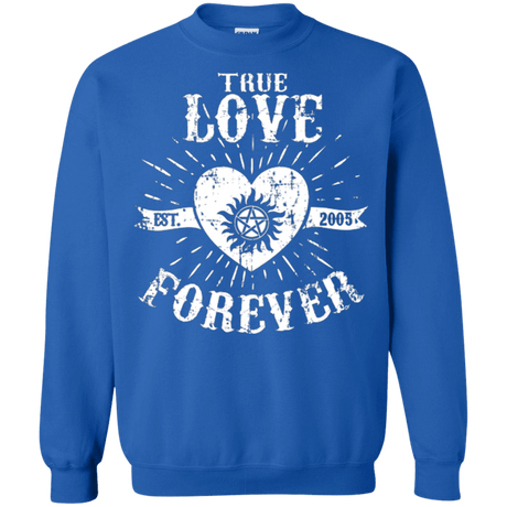 Sweatshirts Royal / Small True Love Forever Supernatural Crewneck Sweatshirt