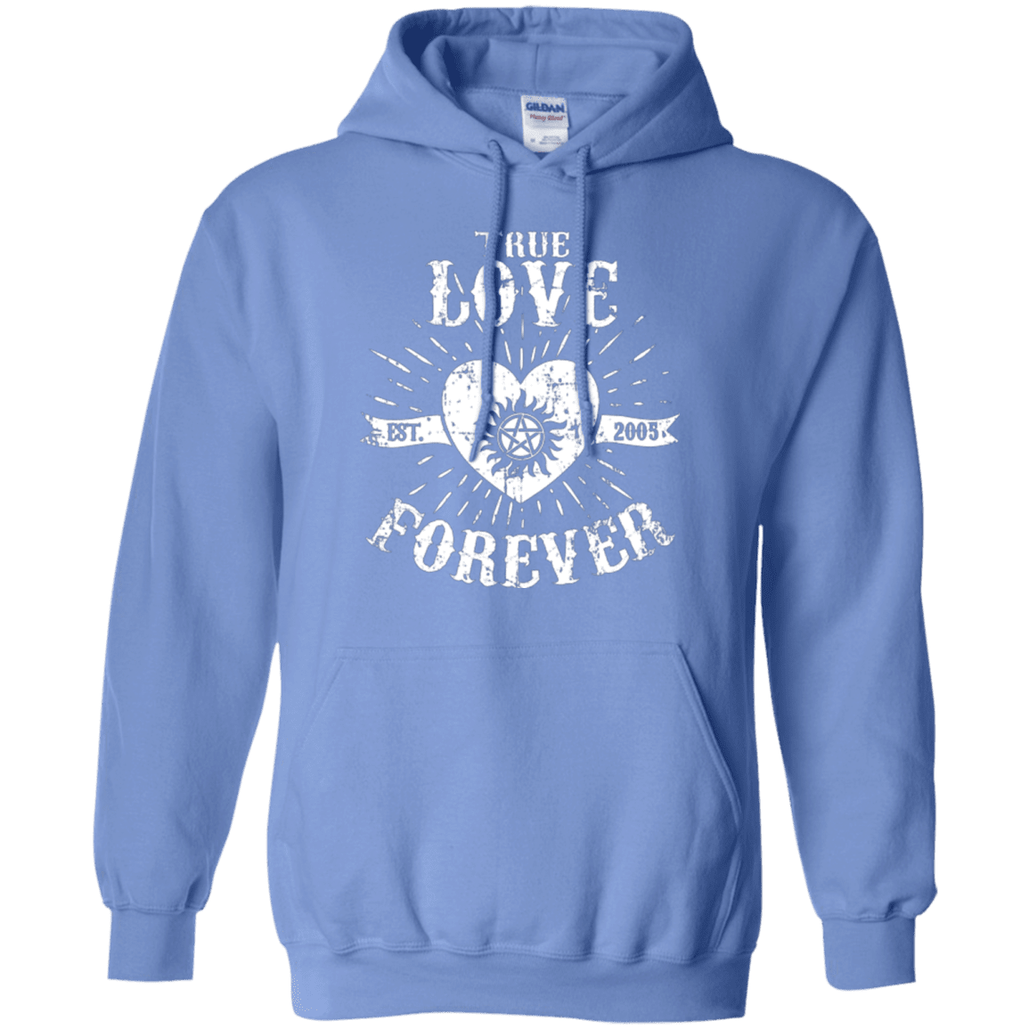 Sweatshirts Carolina Blue / Small True Love Forever Supernatural Pullover Hoodie