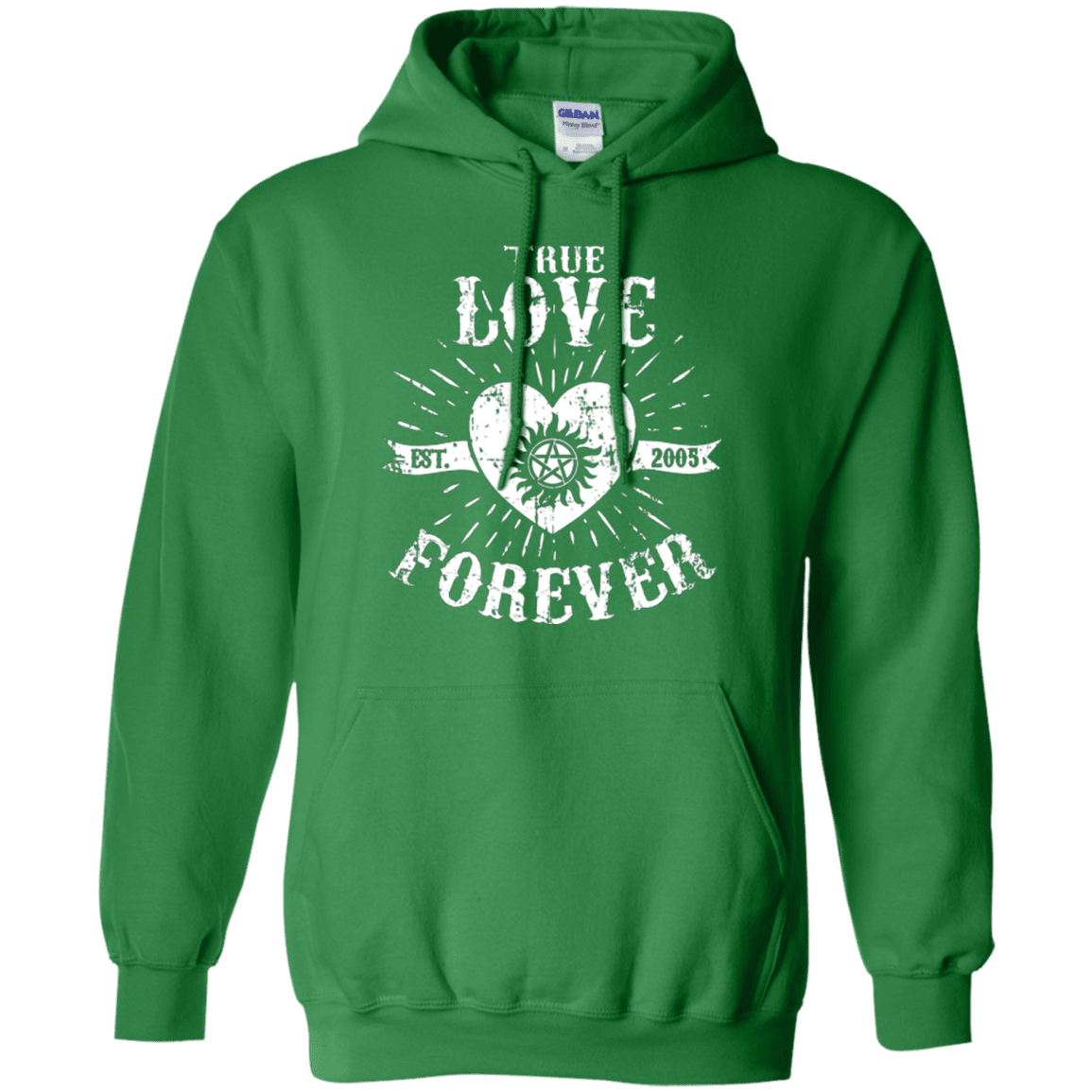 Sweatshirts Irish Green / Small True Love Forever Supernatural Pullover Hoodie