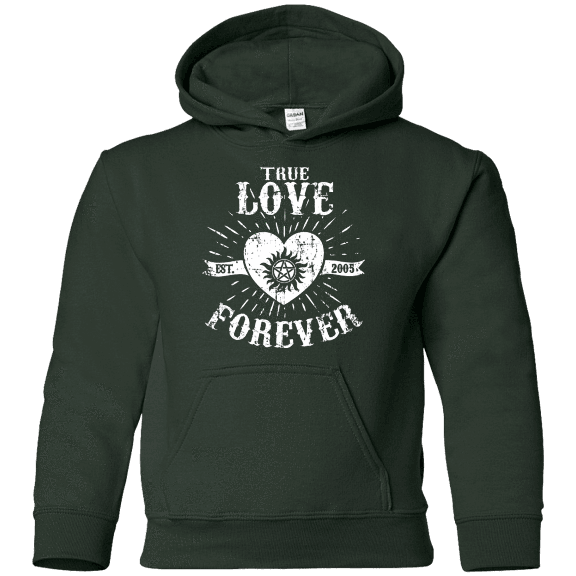 Sweatshirts Forest Green / YS True Love Forever Supernatural Youth Hoodie