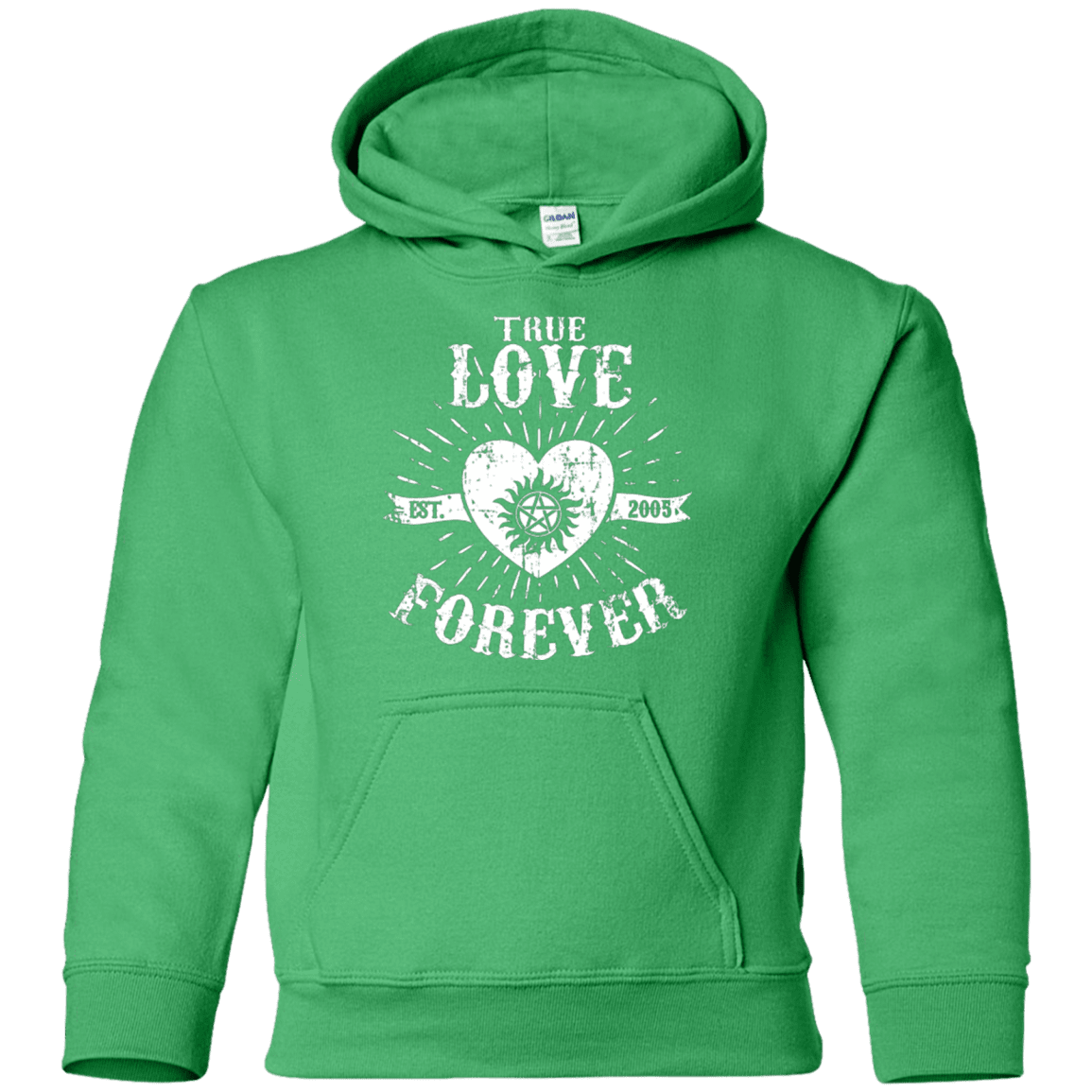 Sweatshirts Irish Green / YS True Love Forever Supernatural Youth Hoodie