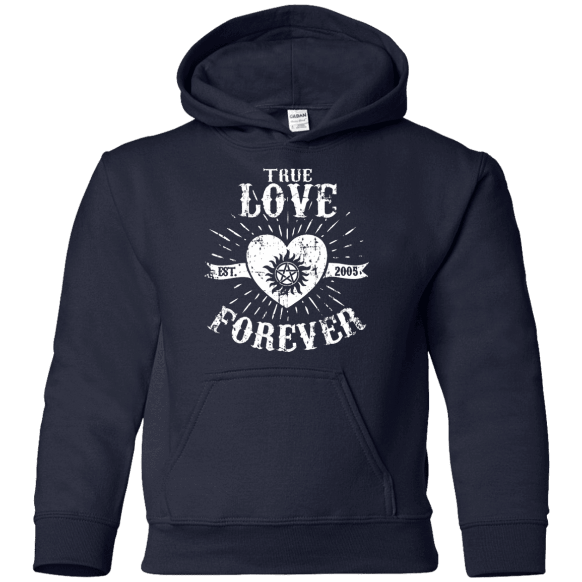 Sweatshirts Navy / YS True Love Forever Supernatural Youth Hoodie