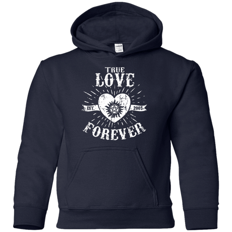 Sweatshirts Navy / YS True Love Forever Supernatural Youth Hoodie