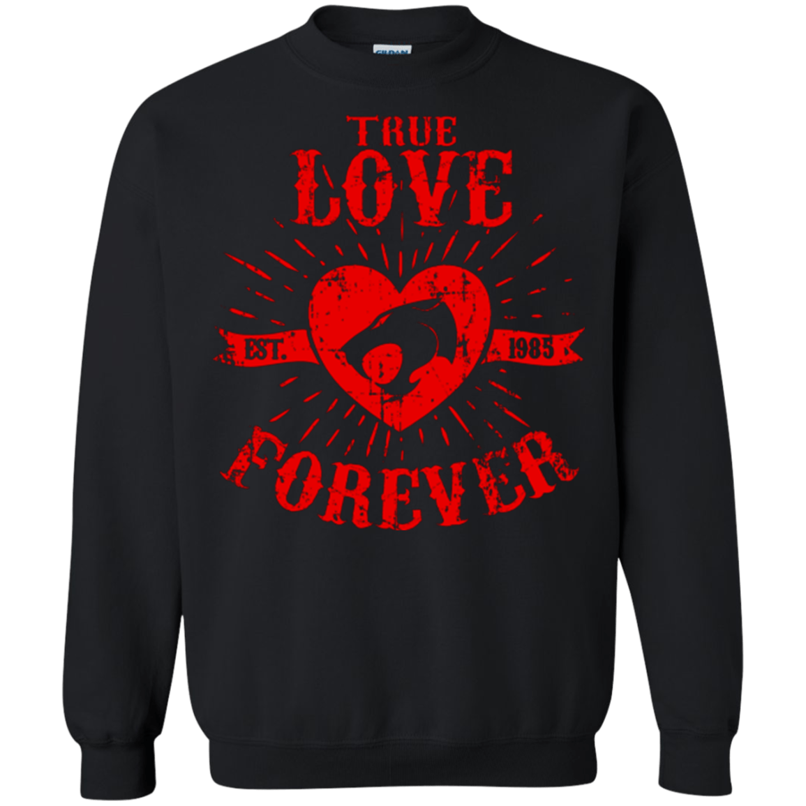 Sweatshirts Black / Small True Love Forever Thunder Crewneck Sweatshirt