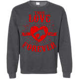 Sweatshirts Dark Heather / Small True Love Forever Thunder Crewneck Sweatshirt
