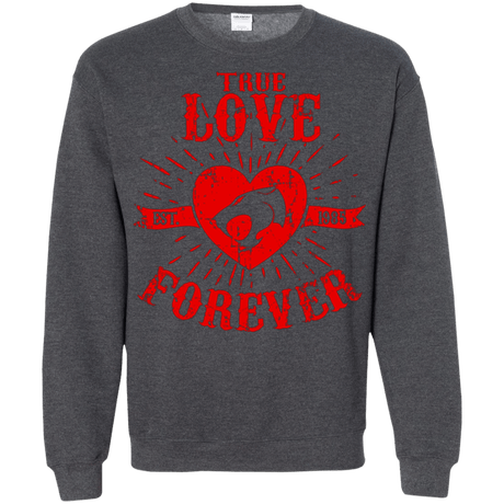 Sweatshirts Dark Heather / Small True Love Forever Thunder Crewneck Sweatshirt