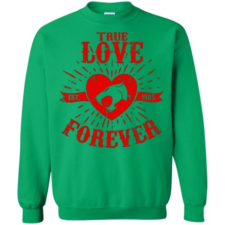 Sweatshirts Irish Green / Small True Love Forever Thunder Crewneck Sweatshirt