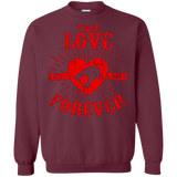 Sweatshirts Maroon / Small True Love Forever Thunder Crewneck Sweatshirt