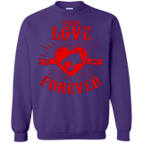Sweatshirts Purple / Small True Love Forever Thunder Crewneck Sweatshirt