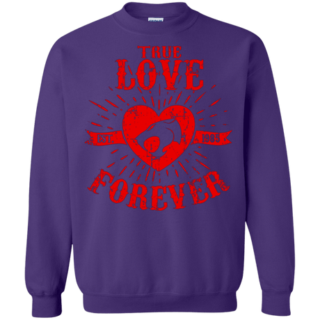 Sweatshirts Purple / Small True Love Forever Thunder Crewneck Sweatshirt