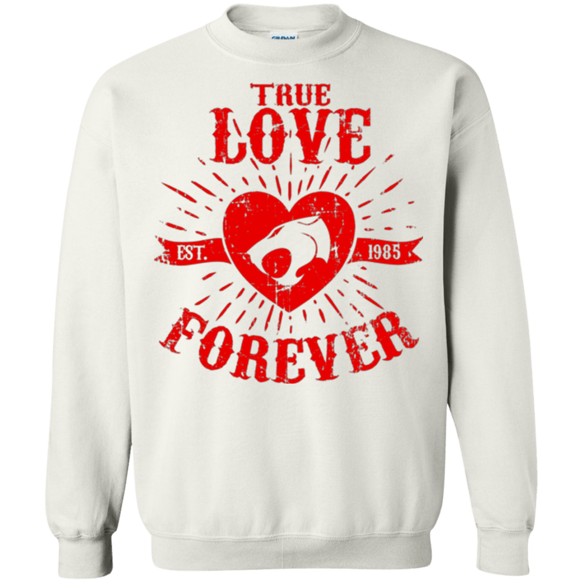 Sweatshirts White / Small True Love Forever Thunder Crewneck Sweatshirt