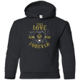 Sweatshirts Black / YS True Love Forever White Youth Hoodie