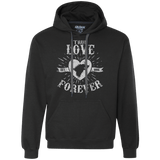 Sweatshirts Black / Small True Love Forever Wolf Premium Fleece Hoodie