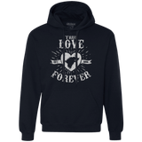 Sweatshirts Navy / Small True Love Forever Wolf Premium Fleece Hoodie