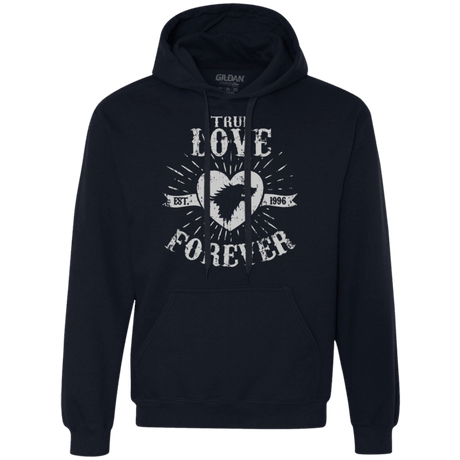 Sweatshirts Navy / Small True Love Forever Wolf Premium Fleece Hoodie