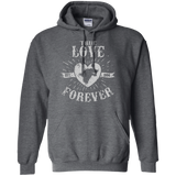 Sweatshirts Dark Heather / Small True Love Forever Wolf Pullover Hoodie