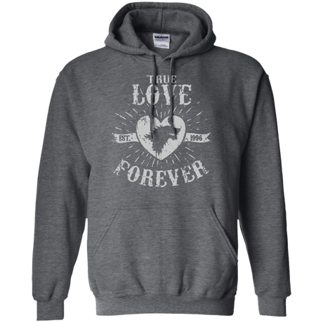 Sweatshirts Dark Heather / Small True Love Forever Wolf Pullover Hoodie