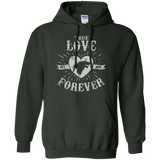 Sweatshirts Forest Green / Small True Love Forever Wolf Pullover Hoodie