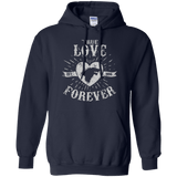 Sweatshirts Navy / Small True Love Forever Wolf Pullover Hoodie