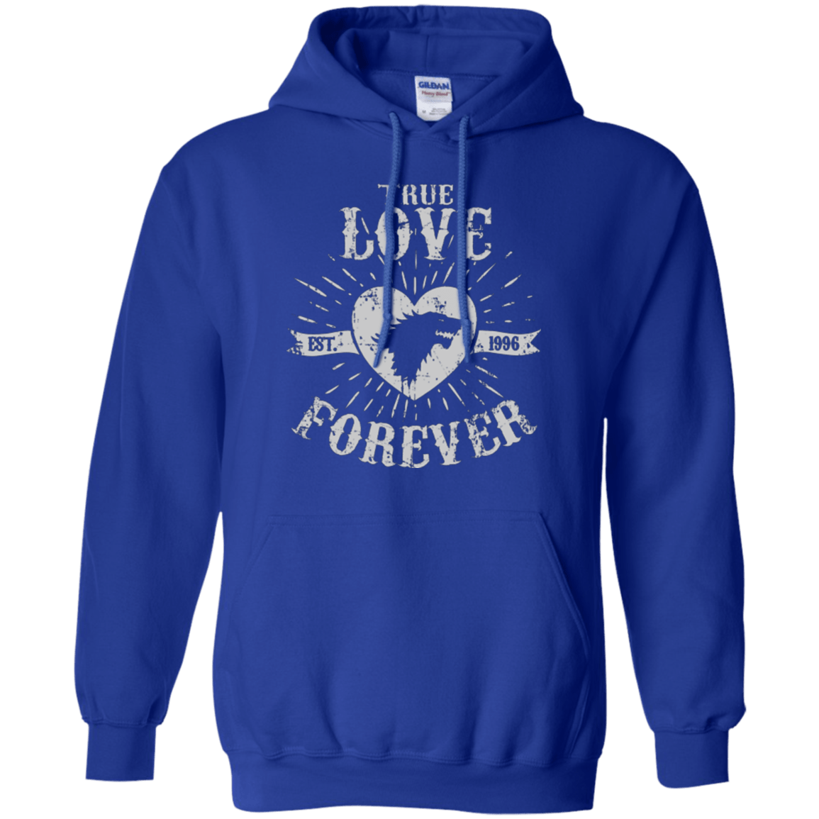 Sweatshirts Royal / Small True Love Forever Wolf Pullover Hoodie