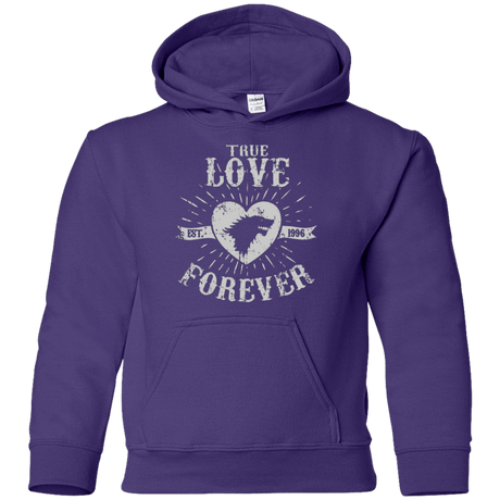 Sweatshirts Purple / YS True Love Forever Wolf Youth Hoodie