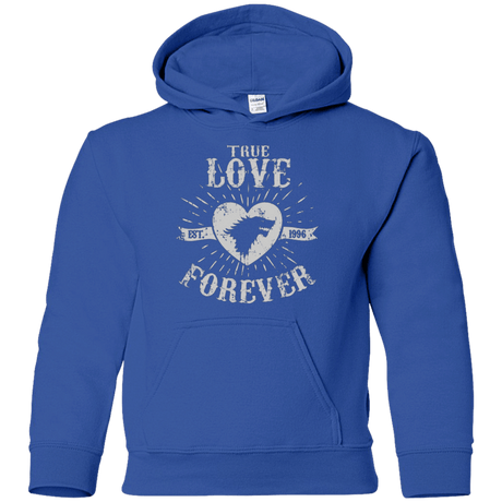 Sweatshirts Royal / YS True Love Forever Wolf Youth Hoodie