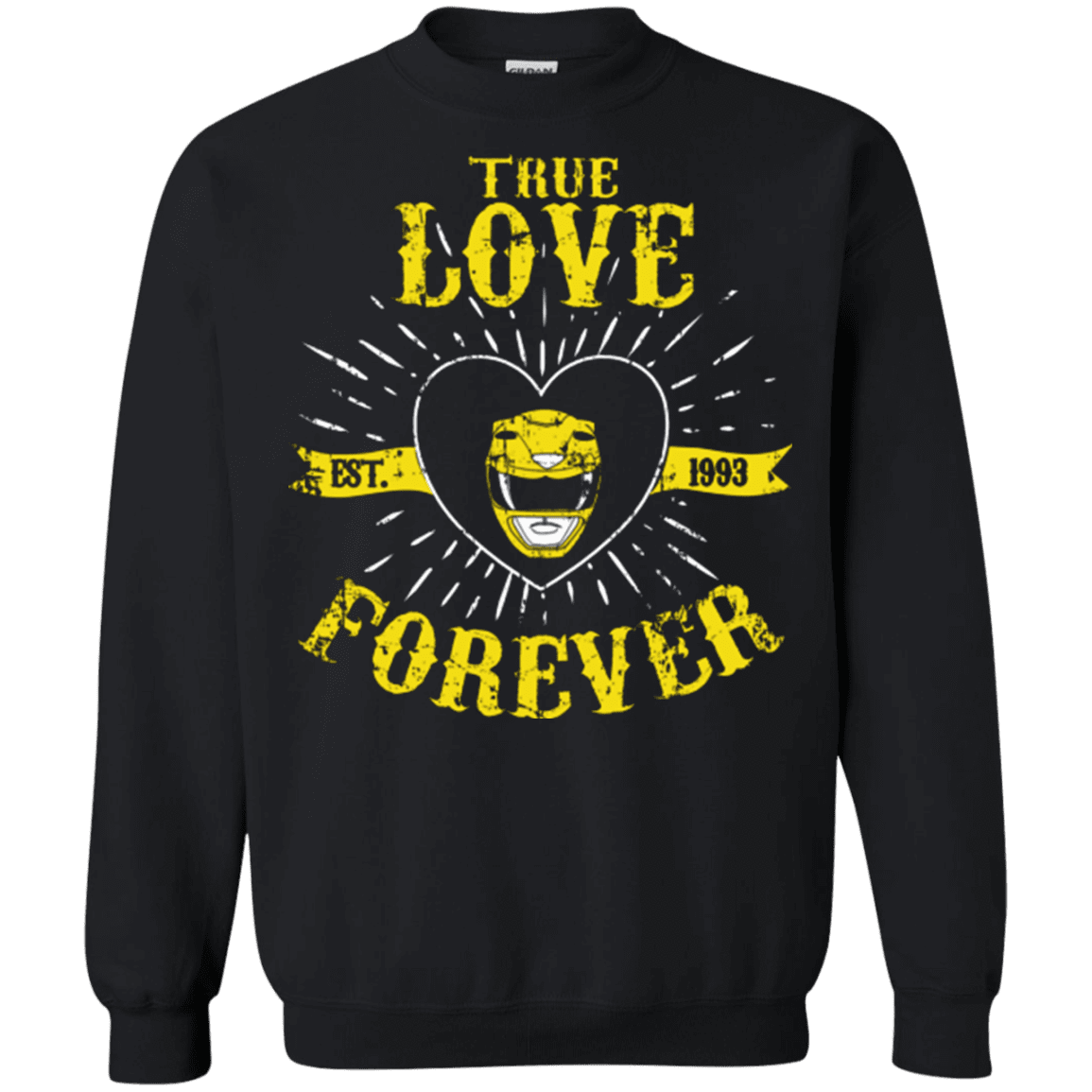 Sweatshirts Black / Small True Love Forever Yellow Crewneck Sweatshirt