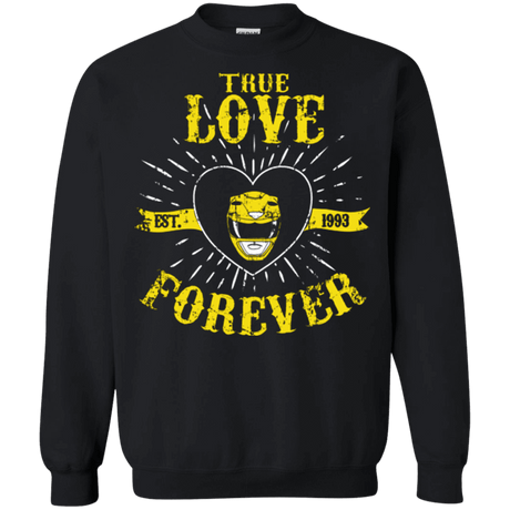 Sweatshirts Black / Small True Love Forever Yellow Crewneck Sweatshirt