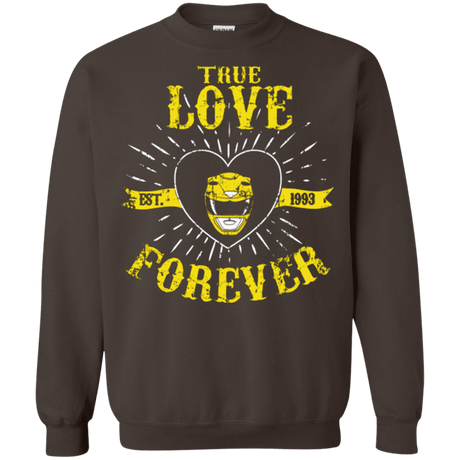 Sweatshirts Dark Chocolate / Small True Love Forever Yellow Crewneck Sweatshirt
