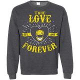 Sweatshirts Dark Heather / Small True Love Forever Yellow Crewneck Sweatshirt