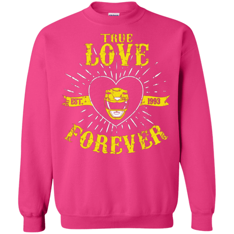 Sweatshirts Heliconia / Small True Love Forever Yellow Crewneck Sweatshirt