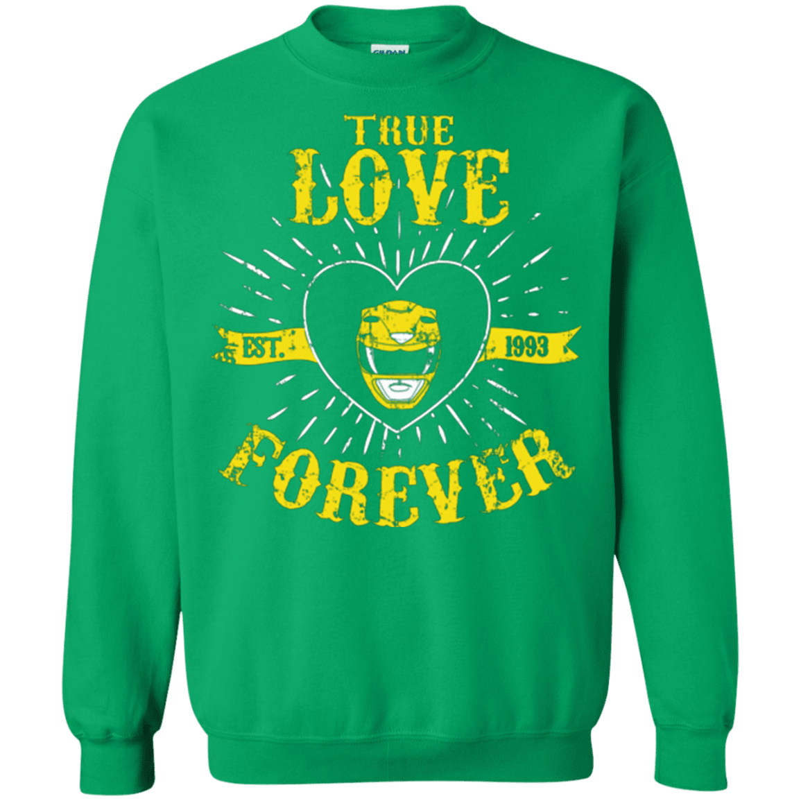 Sweatshirts Irish Green / Small True Love Forever Yellow Crewneck Sweatshirt