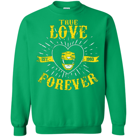 Sweatshirts Irish Green / Small True Love Forever Yellow Crewneck Sweatshirt
