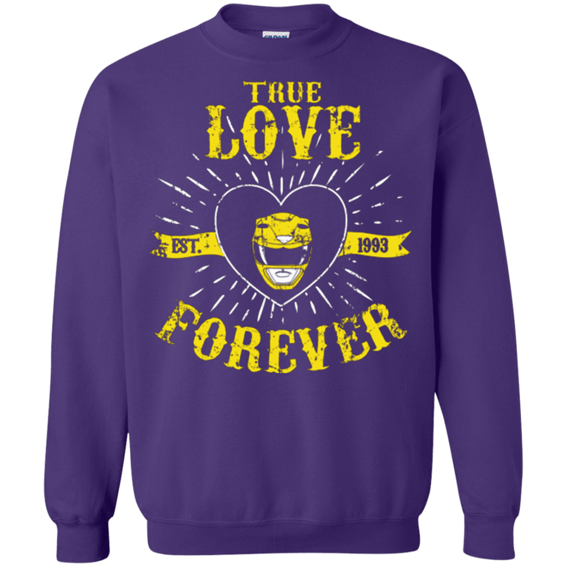 Sweatshirts Purple / Small True Love Forever Yellow Crewneck Sweatshirt