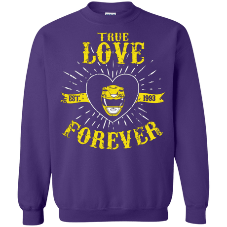 Sweatshirts Purple / Small True Love Forever Yellow Crewneck Sweatshirt