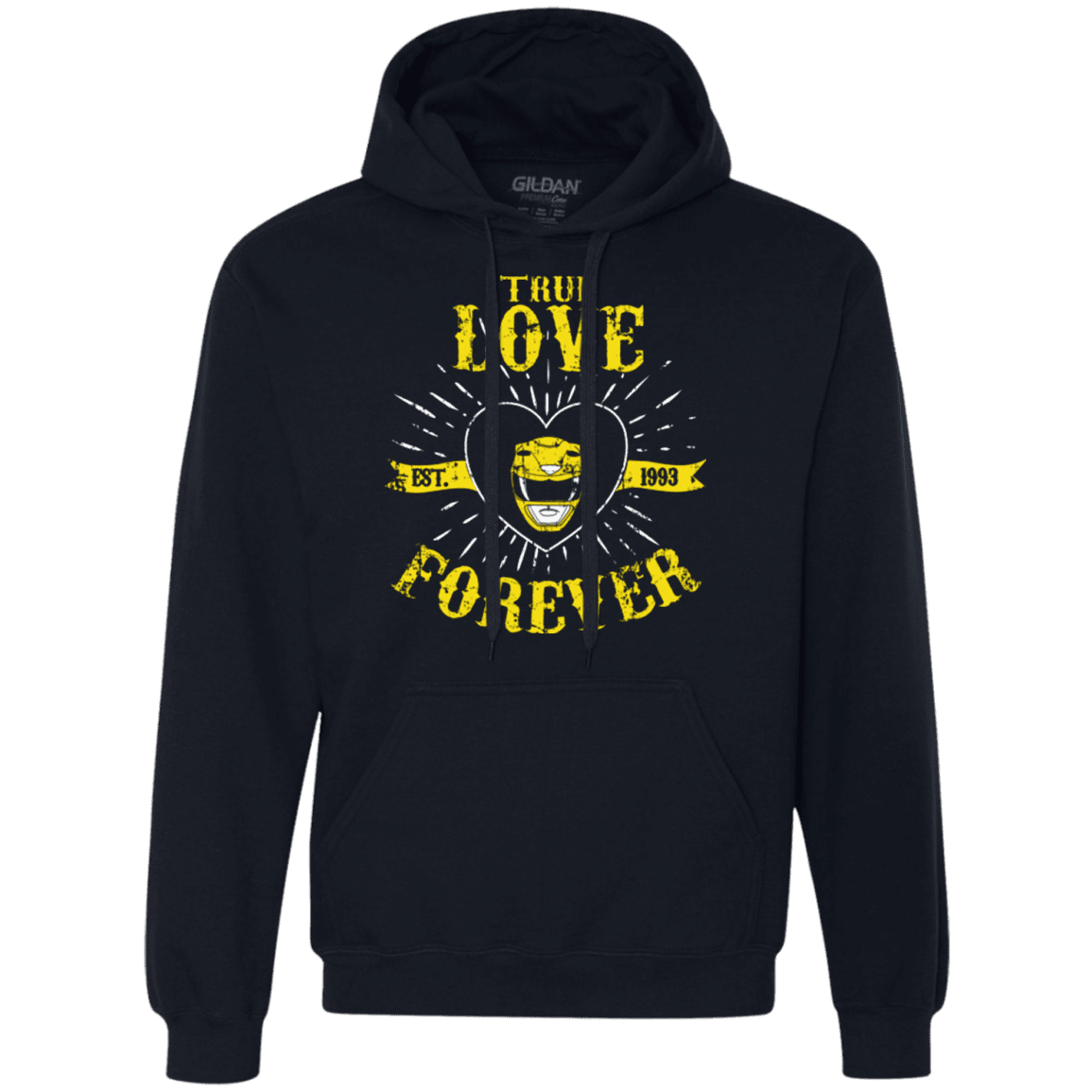 Sweatshirts Navy / Small True Love Forever Yellow Premium Fleece Hoodie