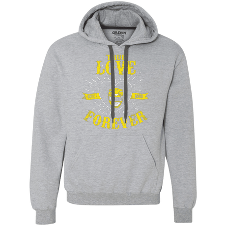 Sweatshirts Sport Grey / Small True Love Forever Yellow Premium Fleece Hoodie