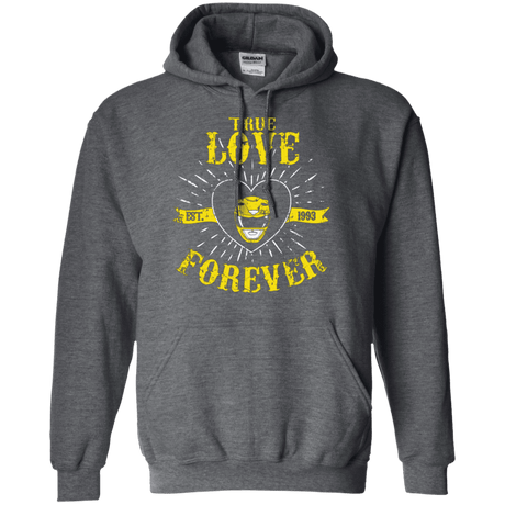 Sweatshirts Dark Heather / Small True Love Forever Yellow Pullover Hoodie