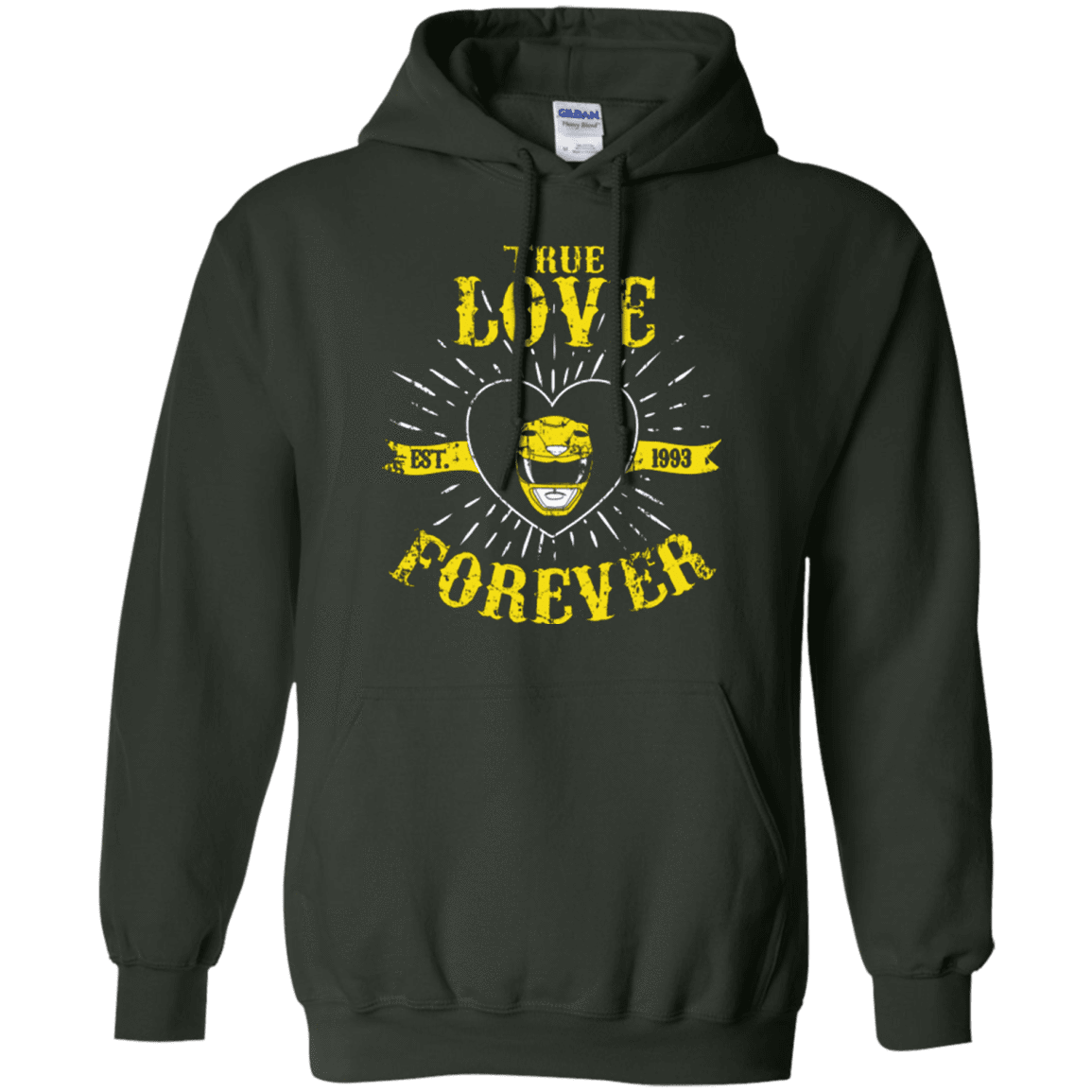 Sweatshirts Forest Green / Small True Love Forever Yellow Pullover Hoodie