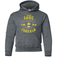 Sweatshirts Dark Heather / YS True Love Forever Yellow Youth Hoodie