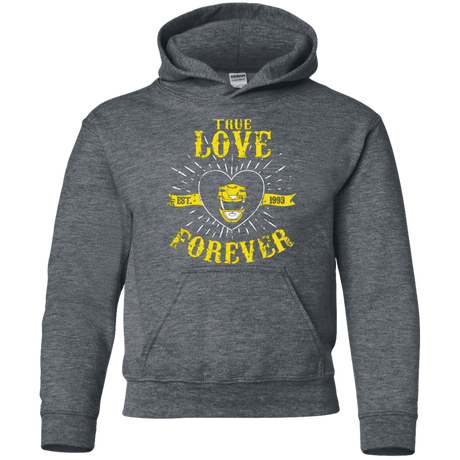 Sweatshirts Dark Heather / YS True Love Forever Yellow Youth Hoodie