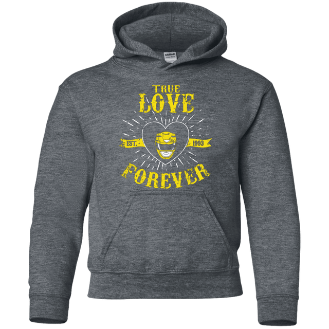 Sweatshirts Dark Heather / YS True Love Forever Yellow Youth Hoodie