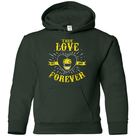 Sweatshirts Forest Green / YS True Love Forever Yellow Youth Hoodie