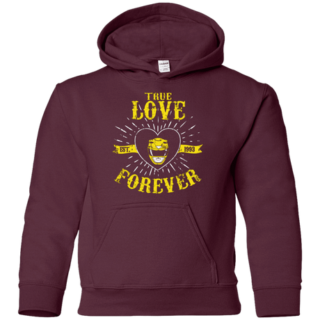 Sweatshirts Maroon / YS True Love Forever Yellow Youth Hoodie