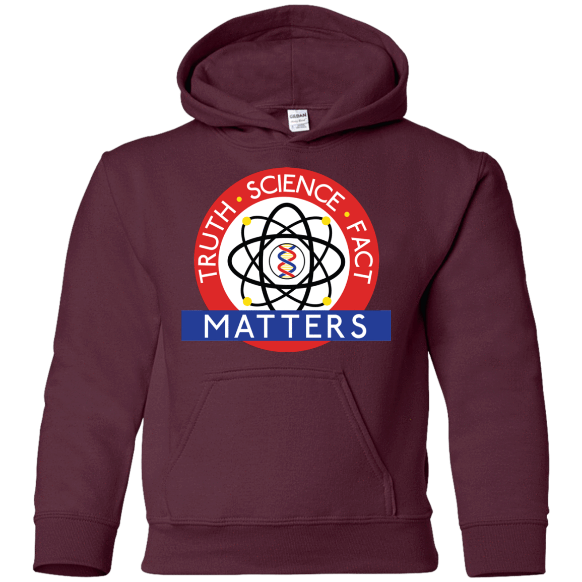 Sweatshirts Maroon / YS Truth Science Fact Youth Hoodie